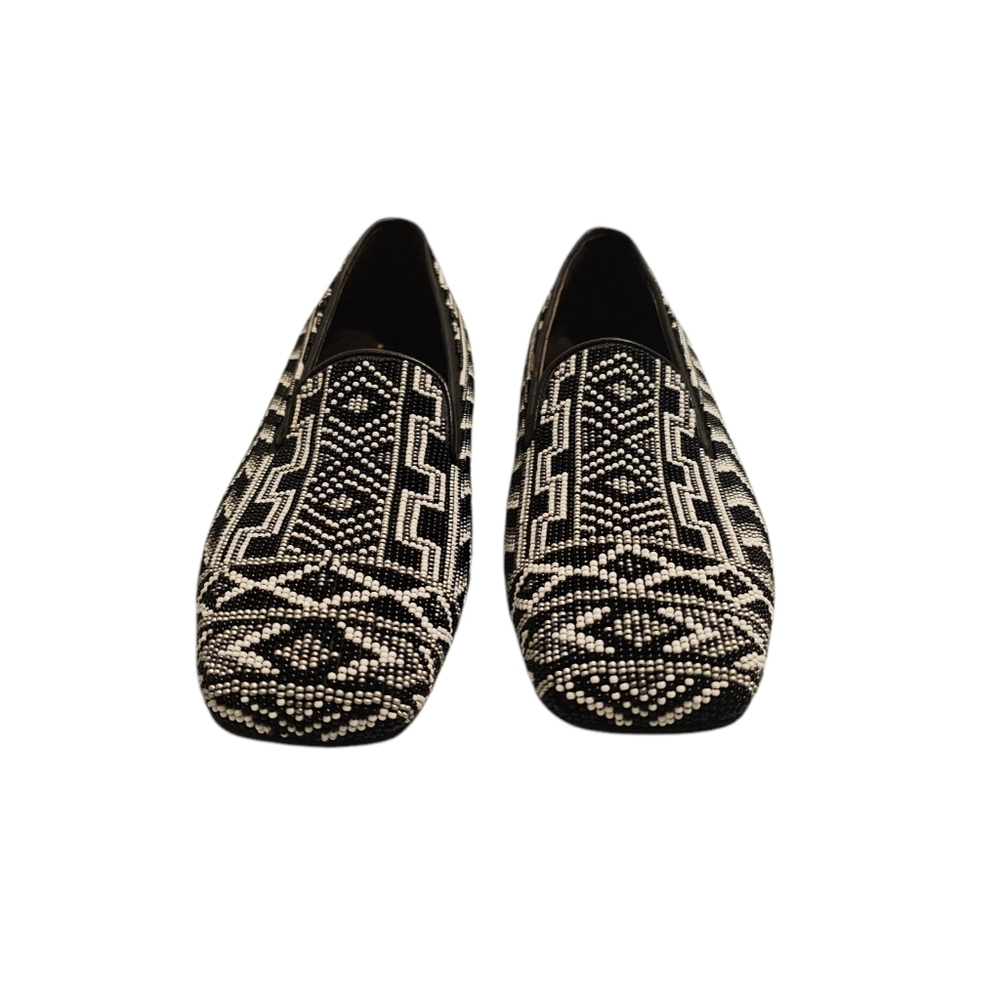 Donald J. Pliner Black and White Patterned Flats - Picture 4 of 11
